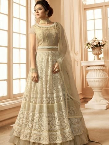 Drashti Dhami in Embroidered Layered Abaya Style Suit