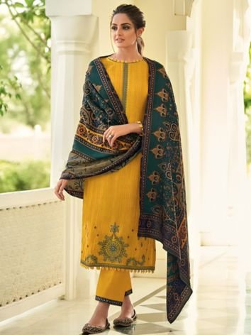 Embroidered Pashmina Suit