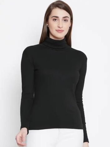 High Neck or Turtleneck Short Tops