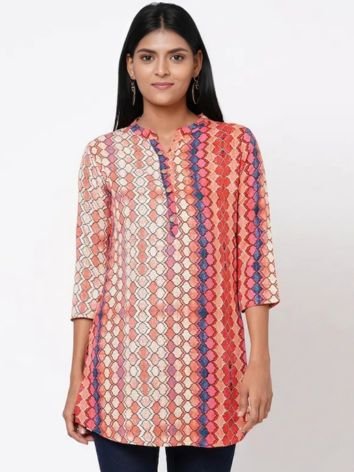 Kurti Style Women Cotton Tops
