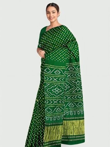 Silk Based Bandhani Sarees