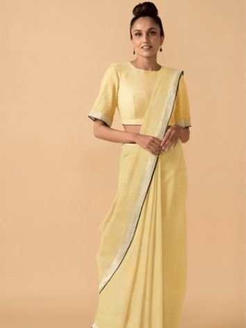Tissue Cotton-Based Chanderi Saree