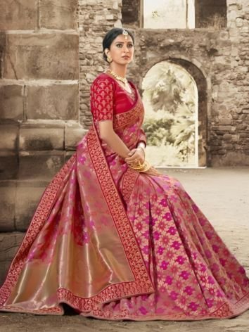 Fully Embroidered Banarasi Saree