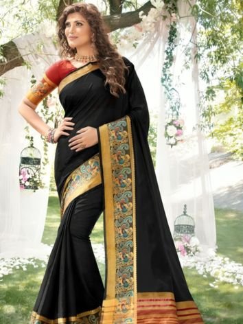 Black Khadi Silk Sarees