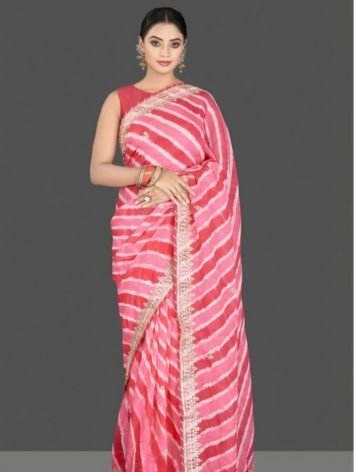 Border Leheriya Sarees