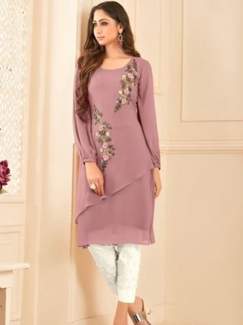 Embroidered Georgette Kurtis