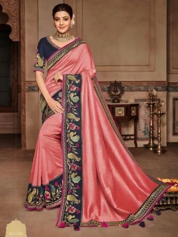 Kajal Aggarwal in Lace Border Sarees