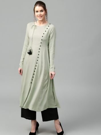 Plain Angrakha Kurtis with Leggings