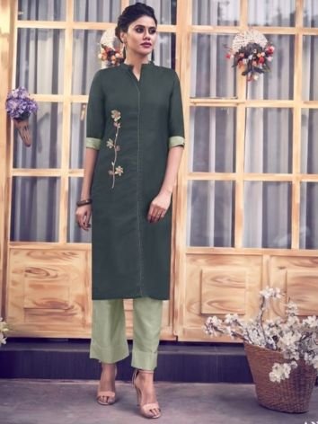 Plain Georgette Kurtis