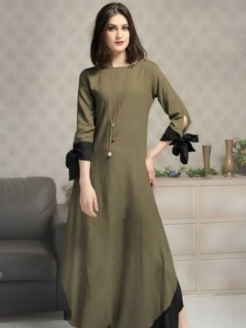 Plain Georgette Kurtis