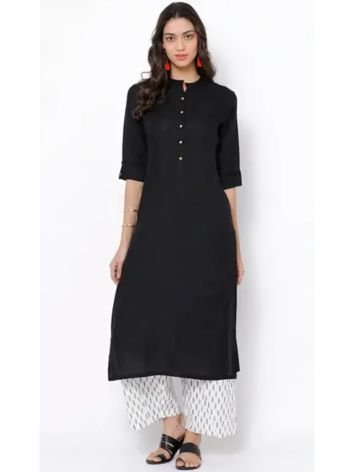 Plain and Sober Crape Kurtis
