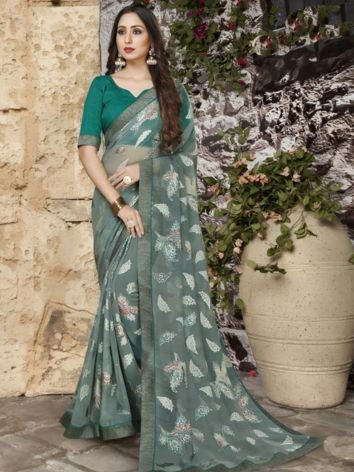 Printed Tissue Brasso Sarees