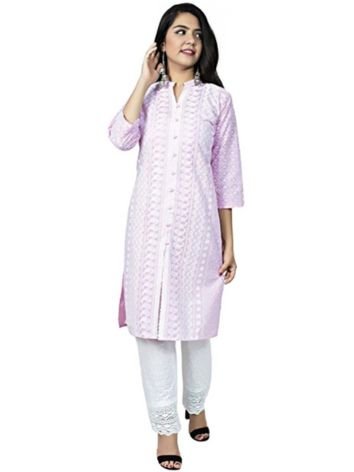 The Long Straight Chikan Kurta with Pants