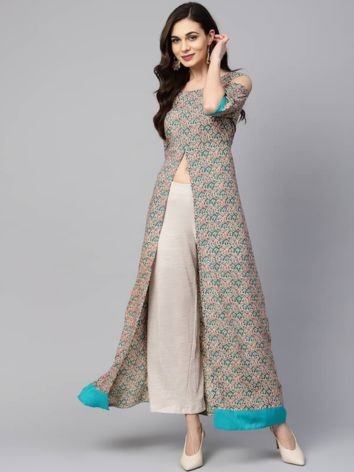 The Middle Cut Long Kurtis