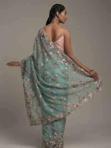floral design hand work sarees manufacturers