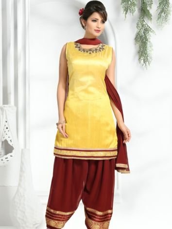 Bordered Punjabi Dress