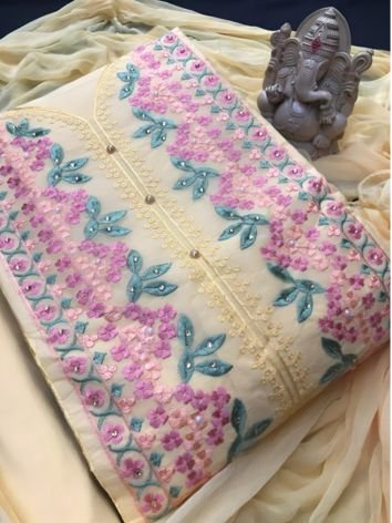 Embroidered Cotton Dress Material