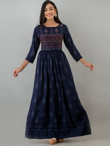 Embroidered Muslin Kurtis