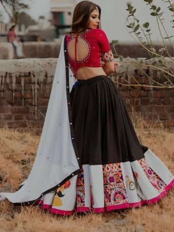 Cut Out Blouse with Chaniya Choli