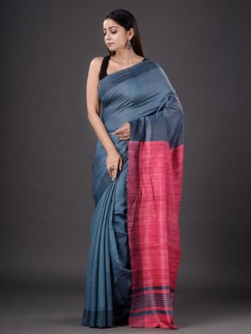 Bhagalpuri Ghicha Silk Saree from Kolkata Wholesalers