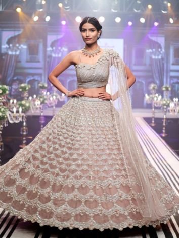 Cape Sleeve Lehenga