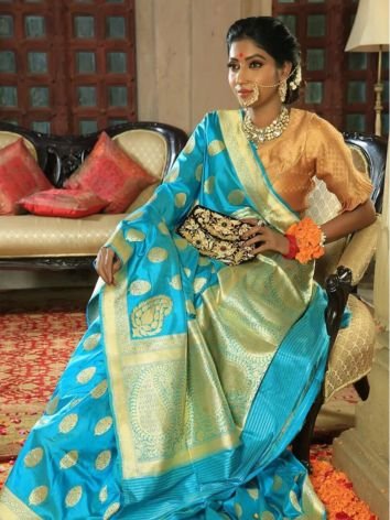 Katan Silk Banarasi Saree from Kolkata Wholesalers