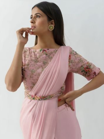 Pre-draped Saree