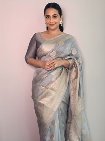 Vidya Balan in Chanderi Silk Saree