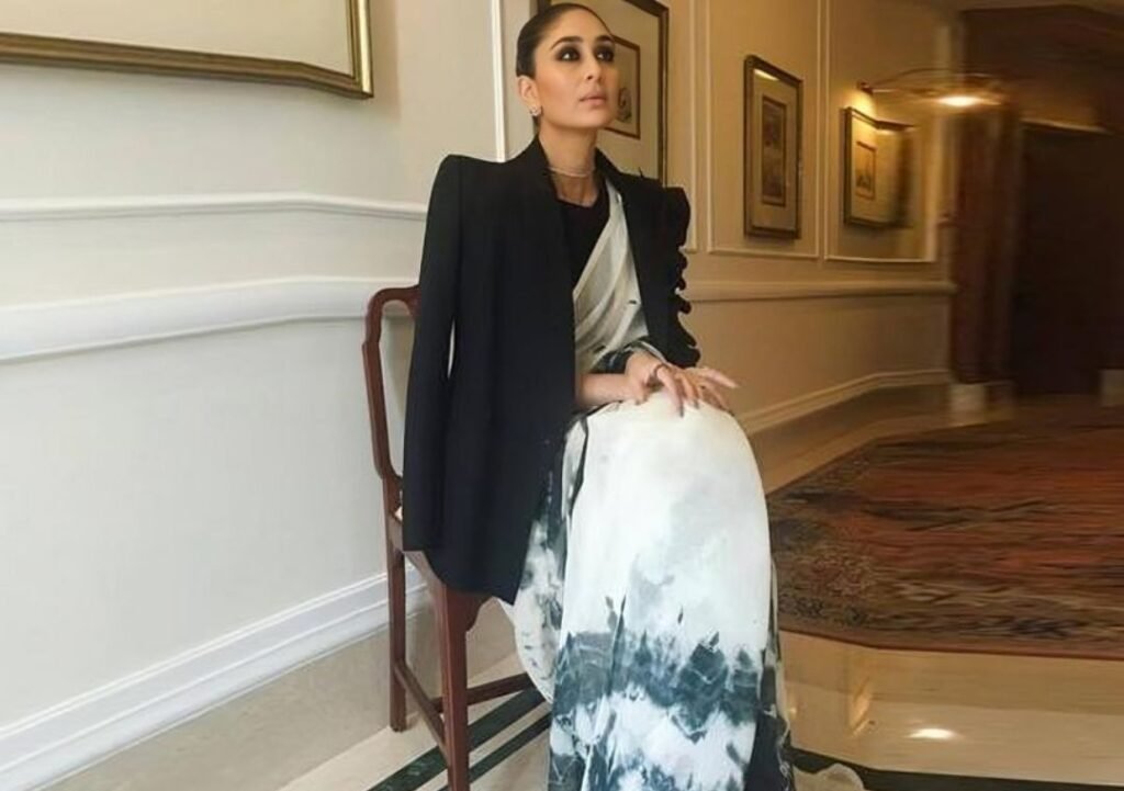 Wear A Long Coat with Your Saree