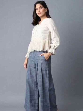 Wear A Peplum Top with Palazzo Pant
