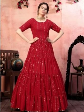 Long Designer Gown for Christmas Party
