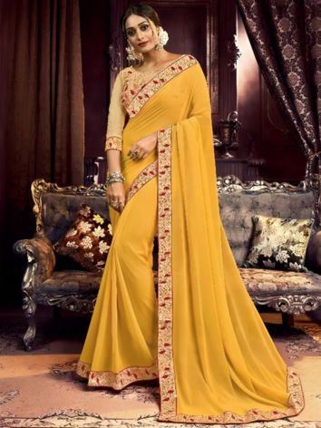 Stylish Ruffle Saree for Christmas Party