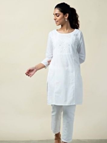 White Cotton Kurti