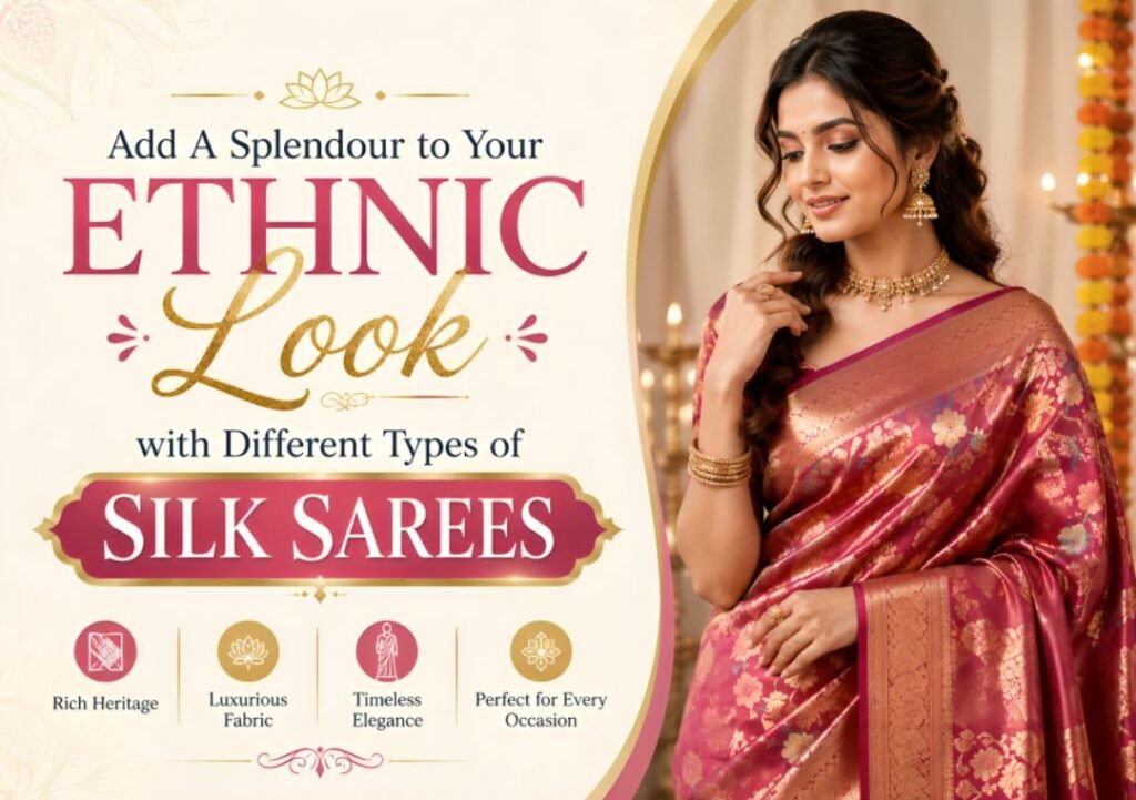 Add A Splendour to Your Ethnic Look with Different types of Silk Sarees