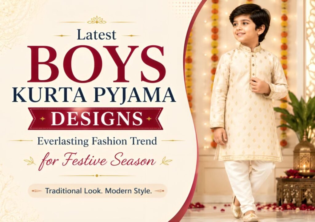 Latest Boys Kurta Pyjama Designs- Everlasting Fashion Trend for Festive Season